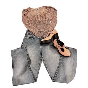 Princess Polly Floral Smocked Peasant Top Cottagecore Romantic 8